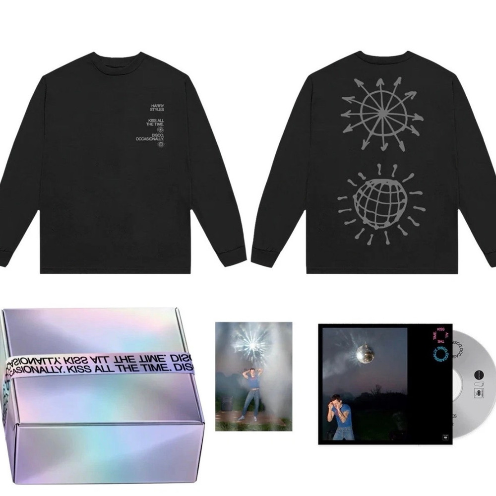 Harry Styles | KISS ALL THE TIME REFLECTIVE LONGSLEEVE T-Shirt CD BOX SET | M - Picture 2 of 3